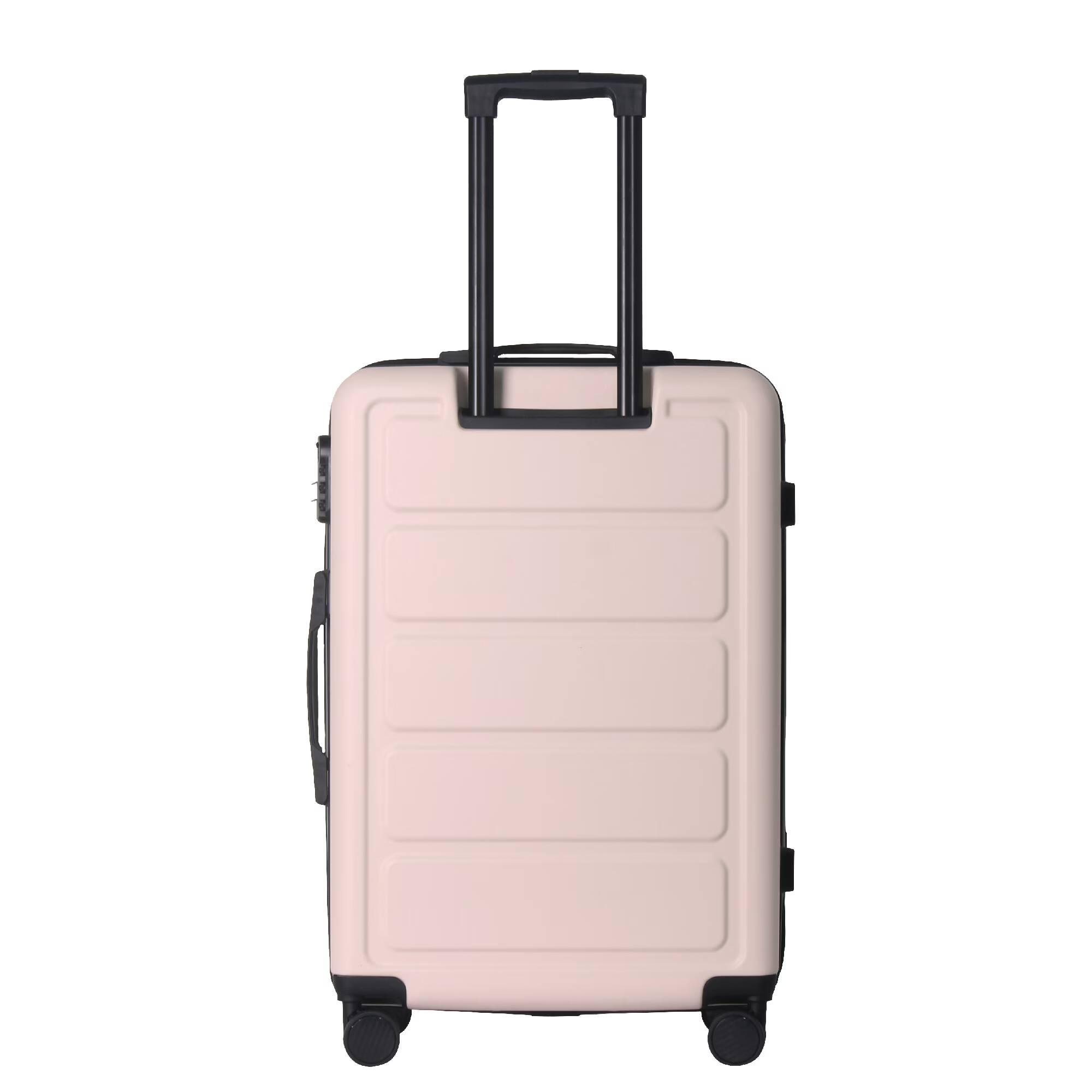 Alt View 5. Bestier - 3-Piece ABS Hardshell Luggage Set (20”/24”/28”) with Spinner Wheels, Lightweight Durable Suitcases - Misty Rose Pink.