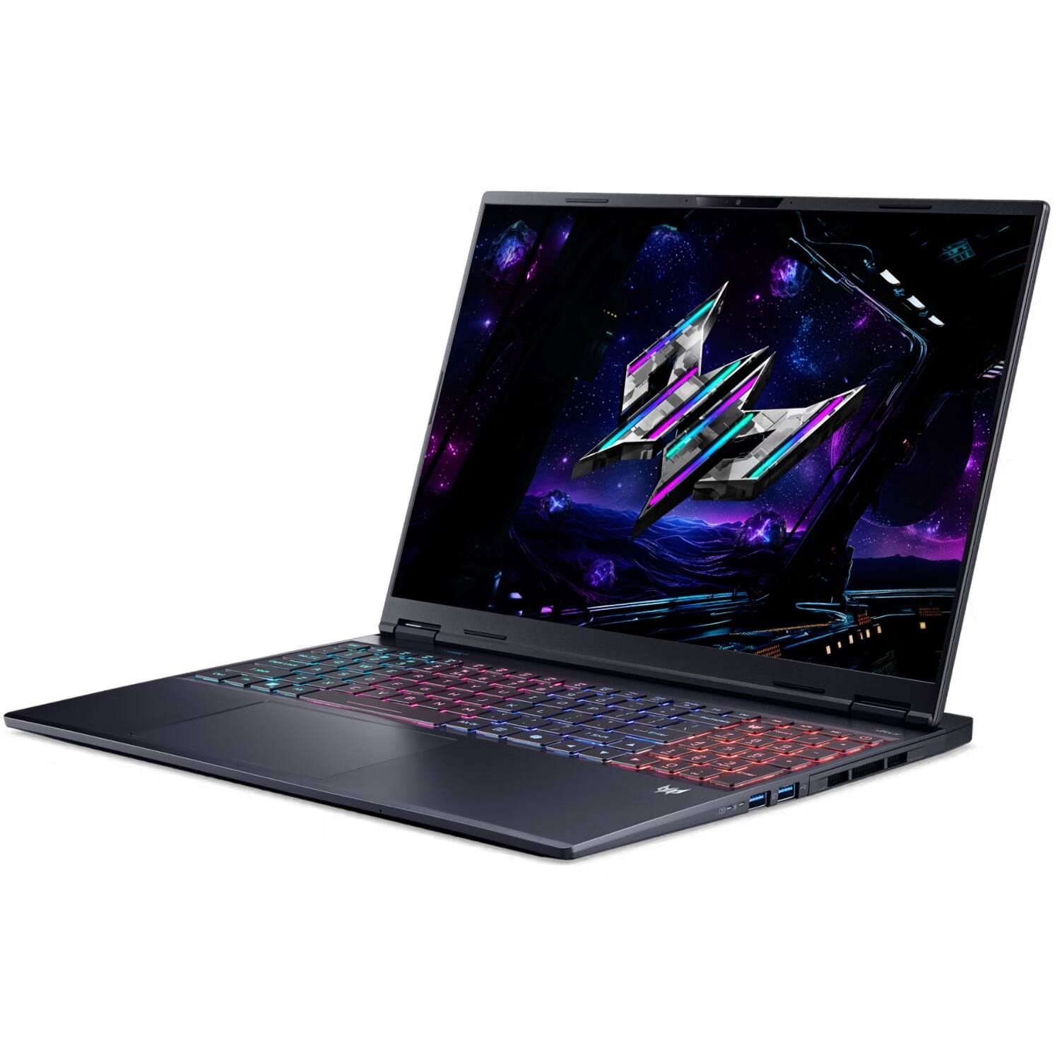 Alt View 4. Acer - Acer Predator Helios Neo 16S AI Laptop 16.0 WQXGA (Intel Ultra 9- 275HX, 64GB DDR5, Win 11 Pro) w/USB Hub - Obsidian Black.