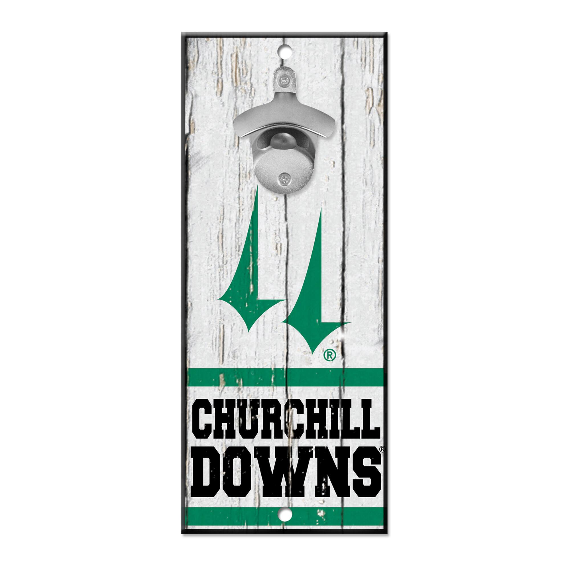 Kentucky Derby 5'' x 12'' Churchill Downs Bottle Opener Wood Sign