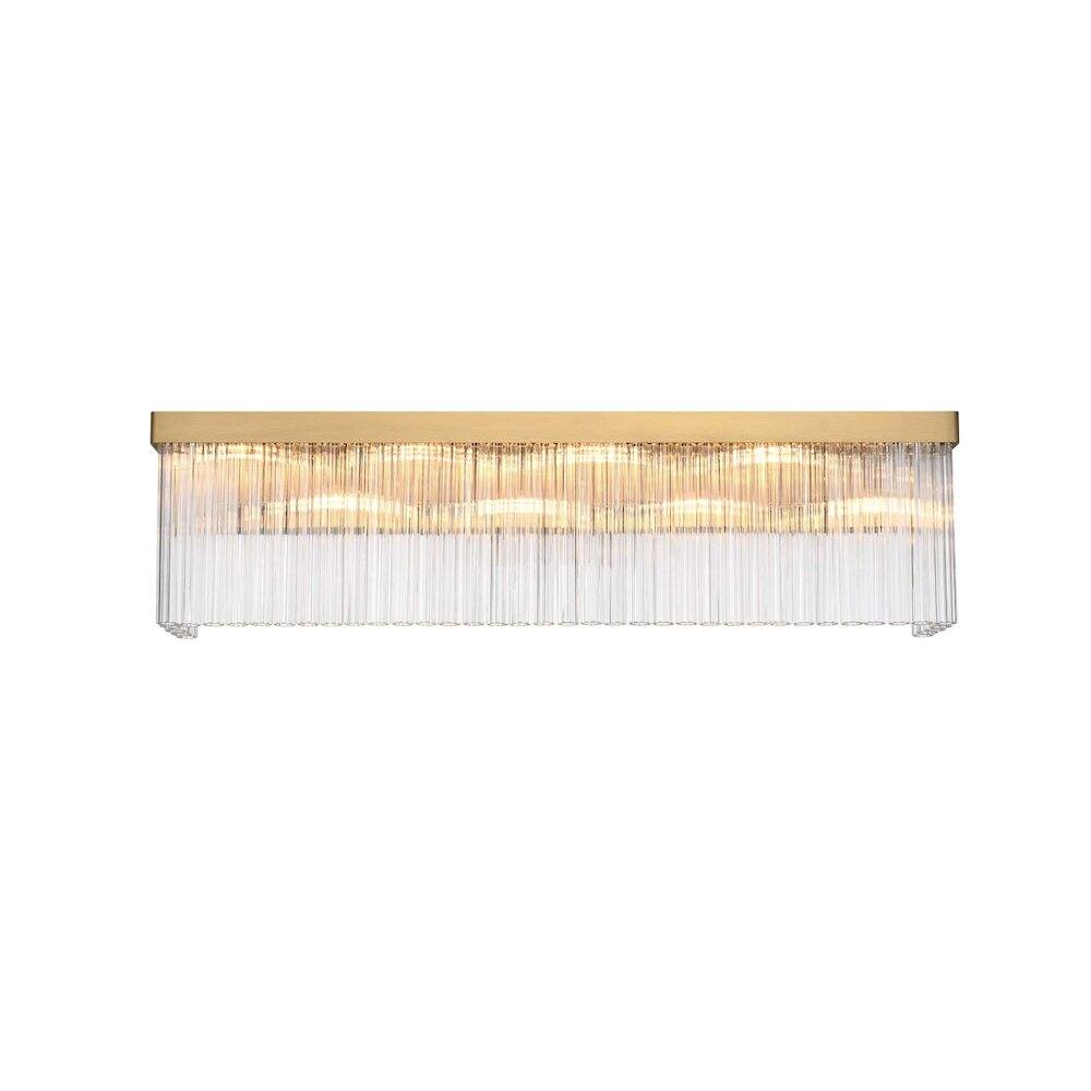 Left. Elegant Lighting - Harlow 34 inch Wall Sconce in Satin Gold - Satin Gold.