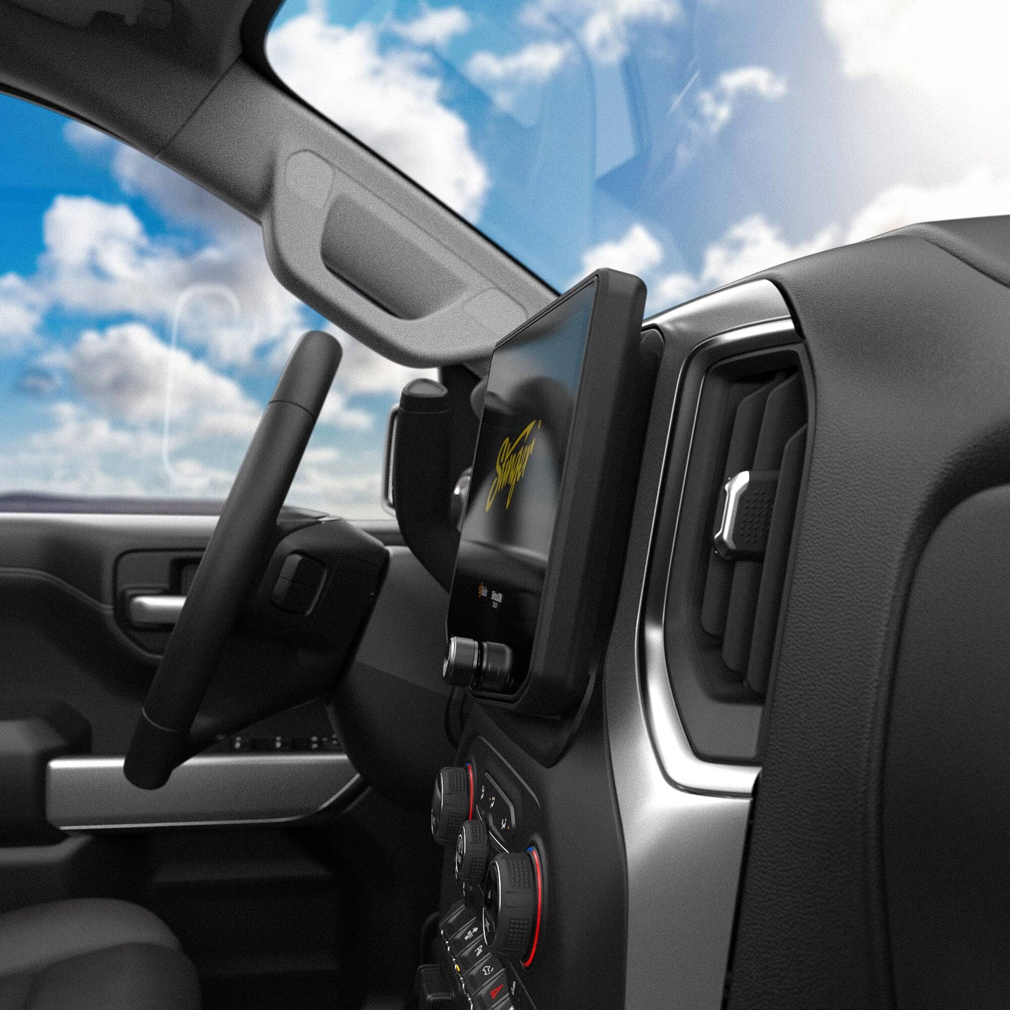 Alt View 2. Stinger - 10.1" Android Auto/Apple CarPlay Bluetooth Digital Media Receiver for 2019-2023 Chevrolet Silverado/GMC Sierra Vehicles - Black.