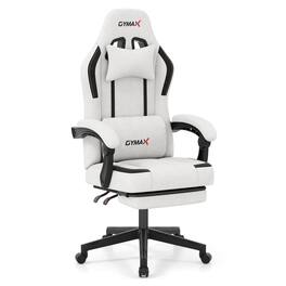 WELLFOR - Ergonomic Video Game Chair with Headrest for Home Office - Gray