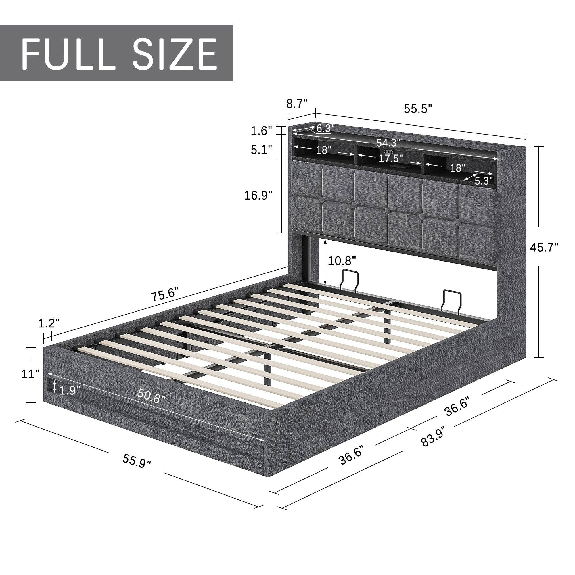 FULL SIZE  
8.7"  
55.5"  
1.6"  
5.1"  
16.9"  
6.3"  
18"  
54.3"  
CCD  
17.5"  
18"  
5.3"  
10.8"  
45.7"  
75.6"  
1.2"  
H  
11" +1.9"  
T  
50.8"  
55.9"  
36.6"  
36.6"  
83.9"