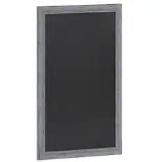 Front. Emma + Oliver - Burke Framed Decorative Wall Hanging Chalkboard with Magnetic Surface and Eraser for Weddings, Parties, Showers and More - Grey.