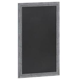 Emma + Oliver - Burke Framed Decorative Wall Hanging Chalkboard with Magnetic Surface and Eraser for Weddings, Parties, Showers and More - Gray