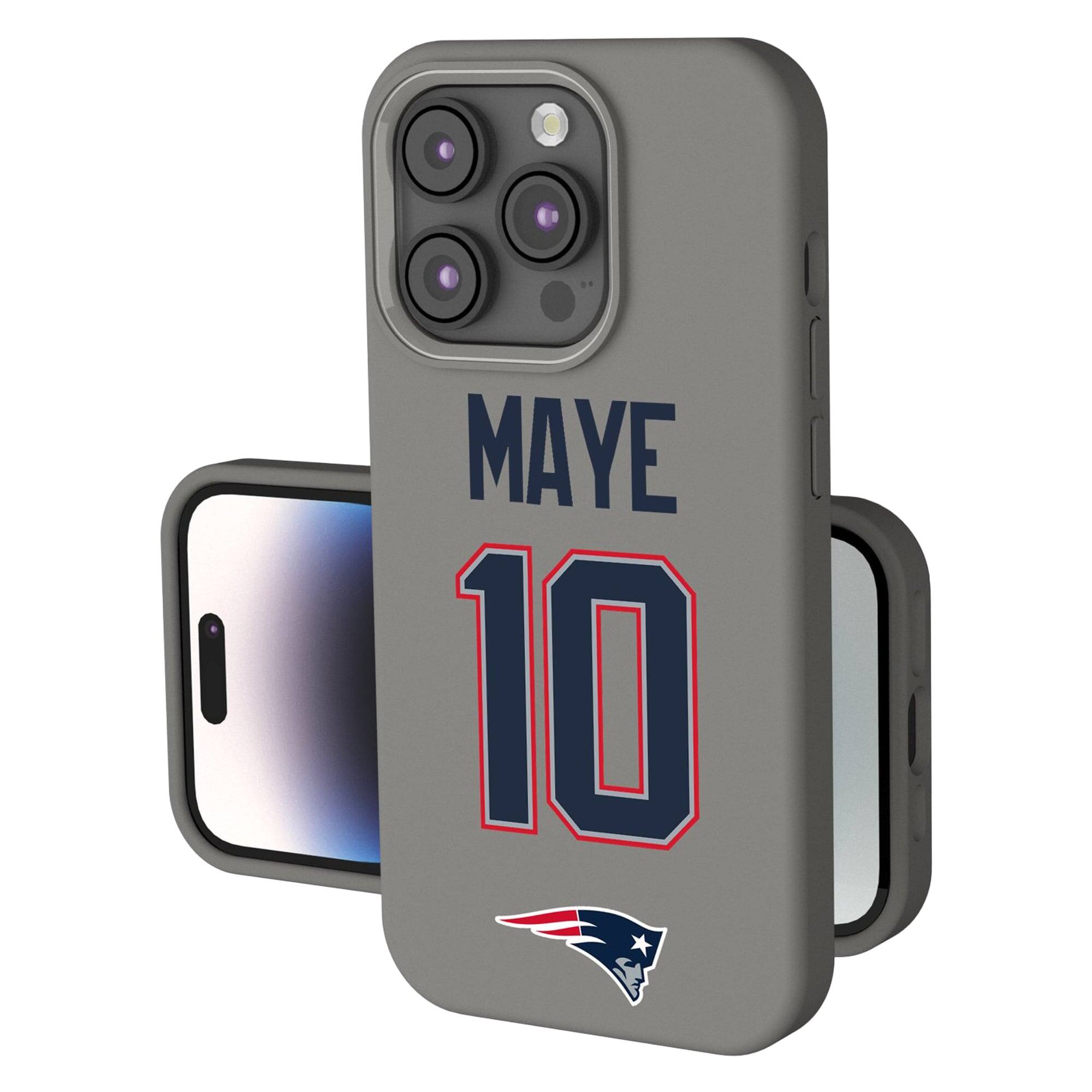 Front. Keyscaper - Drake Maye Gray Ready Soft Touch iPhone Case - 15 Plus - Gray.