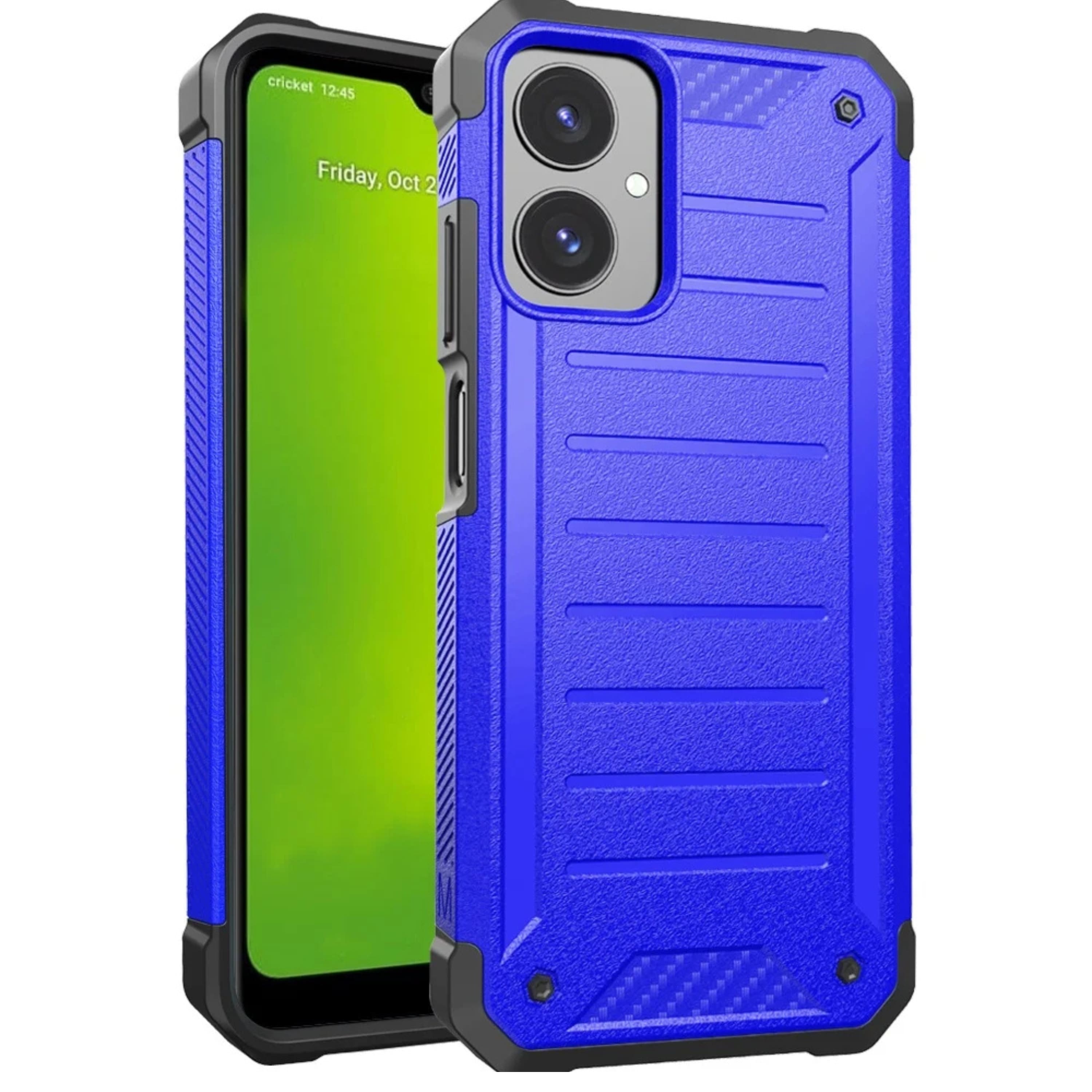 Kitcheniva - Rugged Protective Cover With Tempered Glass For Cricket Icon 2026 AT&T Propel 3 5G Blue - Red price history on PriceWatchPro