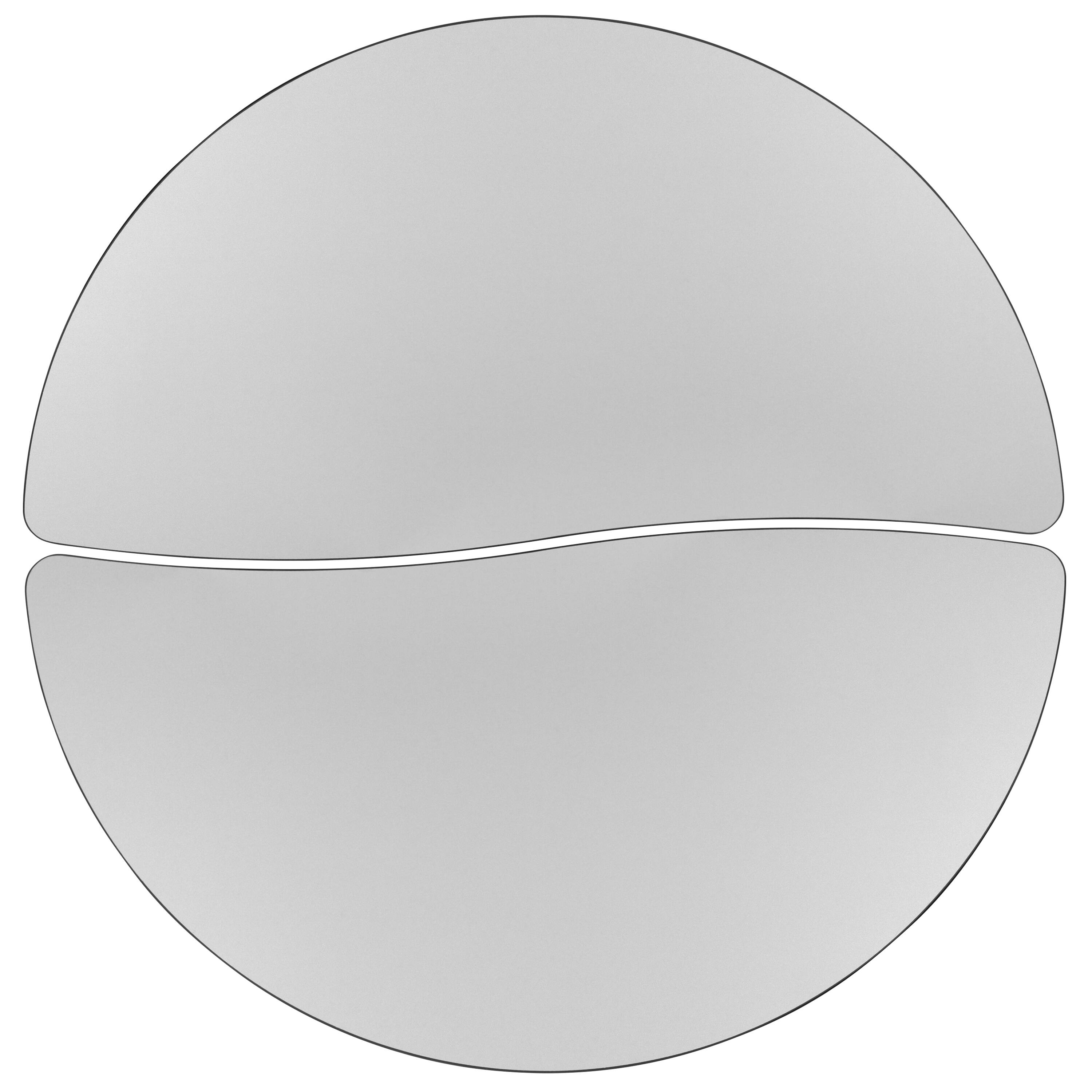 Alt View 5. Emma + Oliver - 2 Piece Mobile 47.5" Circle Collaborative Grey Adjustable Activity Table Set - Grey.