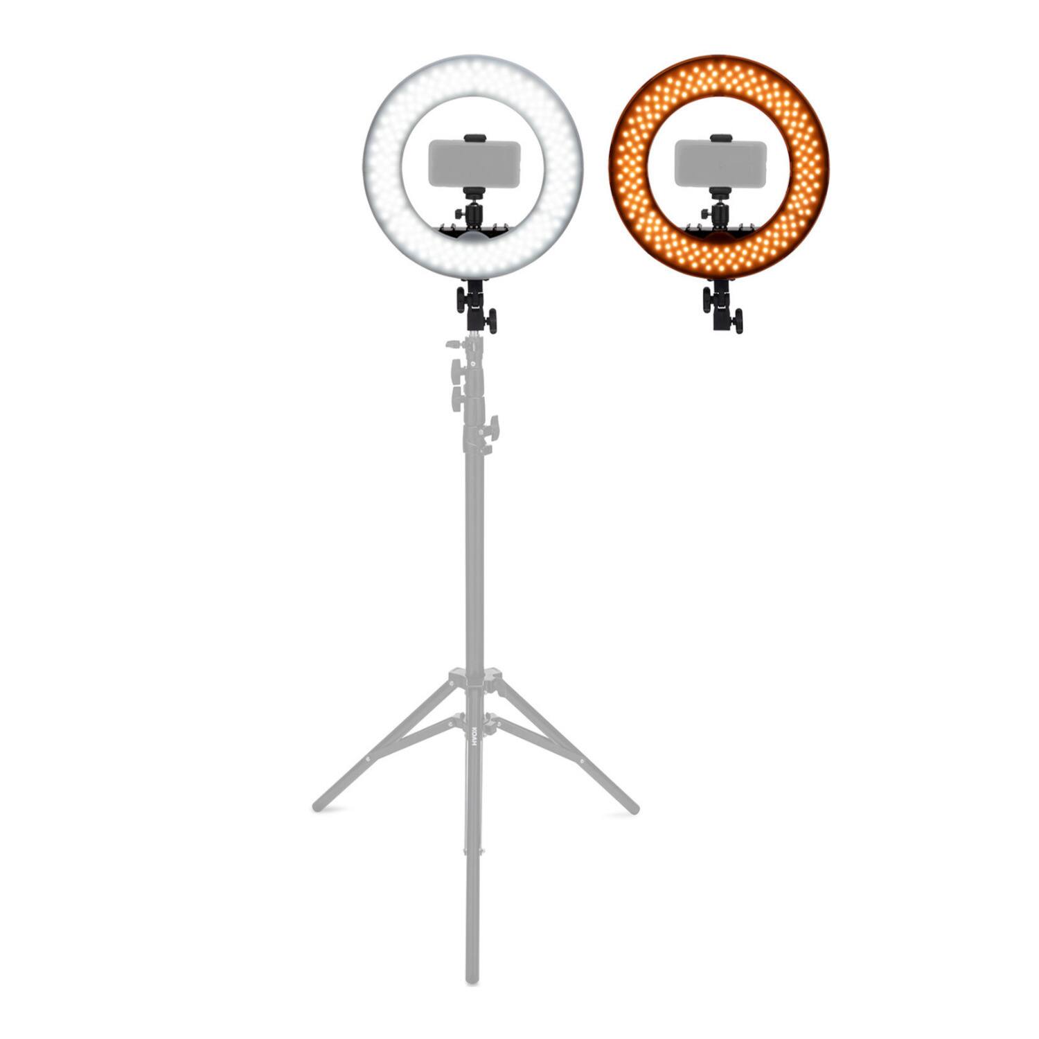 Left. Koah - Koah SOL SPHERE 13-Inch 42W Dimmable LED Ring Light Kit with Air-Cushioned Stand.