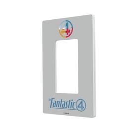 Keyscaper - Marvel Badge Hidden-Screw Light Switch Plate - Single Rocker - Fantastic Four