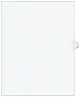 Avery - Legal Pre-Printed Paper Divider, 25/Pack - White