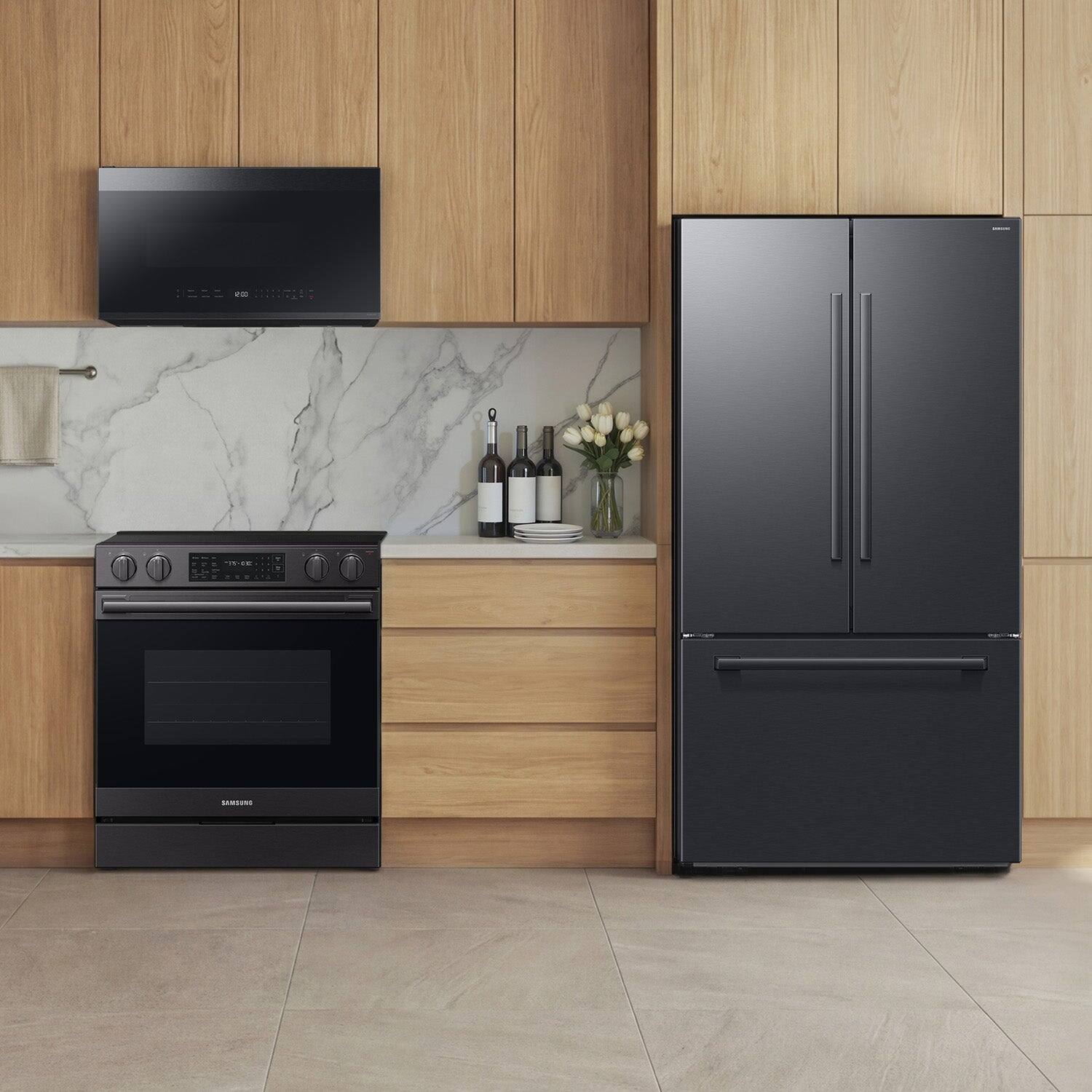 Alt View 13. Samsung - 6.3 cu. ft. Bespoke Smart Slide-In Electric Range with No Preheat Air Fry Max and True Convection - Fingerprint Resistant Matte Black Steel.