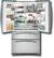 Front Standard. GE - Side-by-Side Refrigerator with Bottom-Mount Freezers - Stainless-Steel.