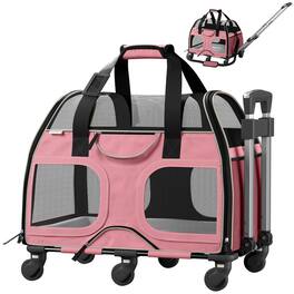 Katziela - Luxury Rider Pet Carrier with Removable Wheels and Telescopic Handle