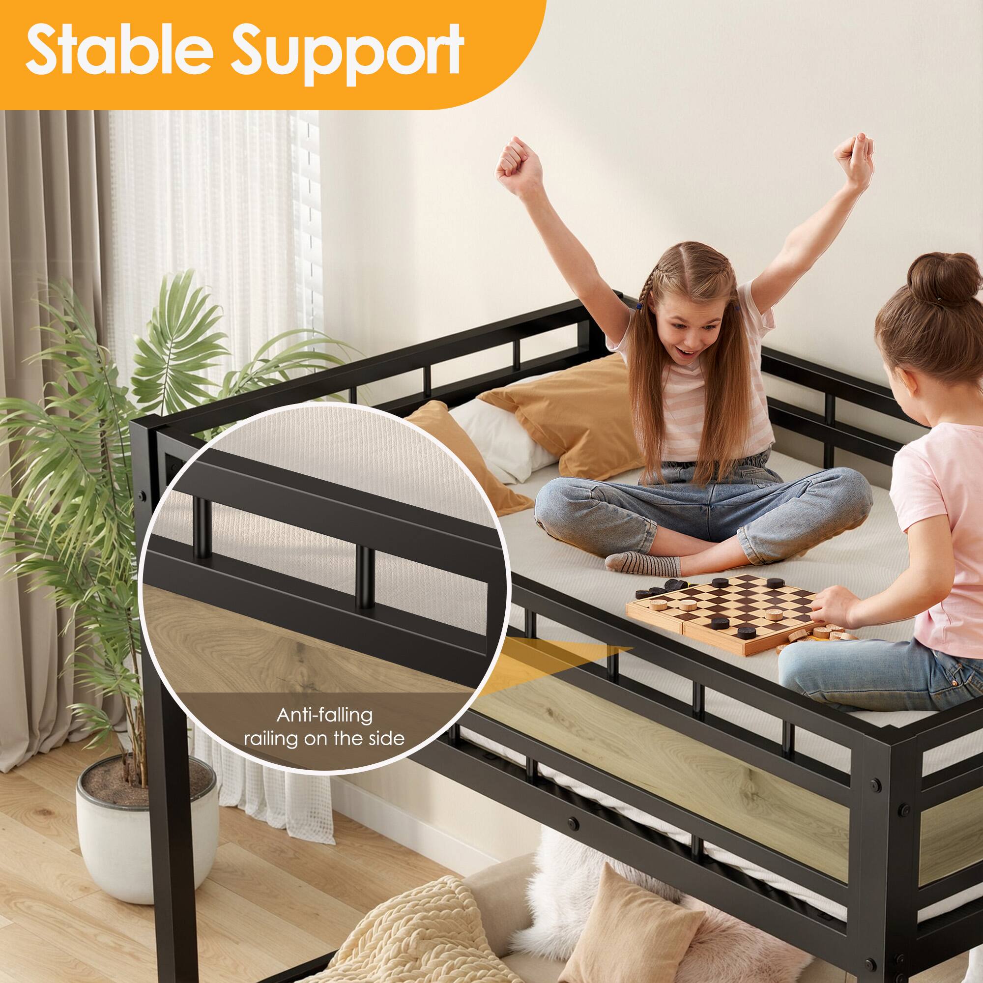 Stable Support

Anti-falling railing on the side