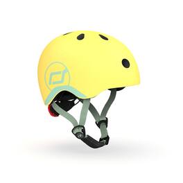Scoot & Ride - Toddler Kids Bike and Scooter Helmet with LED Light, XXS - Small - Lemon