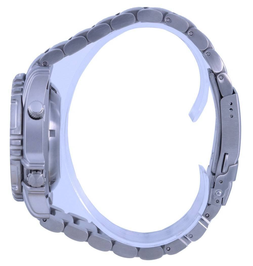 Left. RATIO - FreeDiver Helium Safe 1000M Black Dial Stainless Steel Automatic 1066KE26-33VA-BLK Men's Watch - Black.