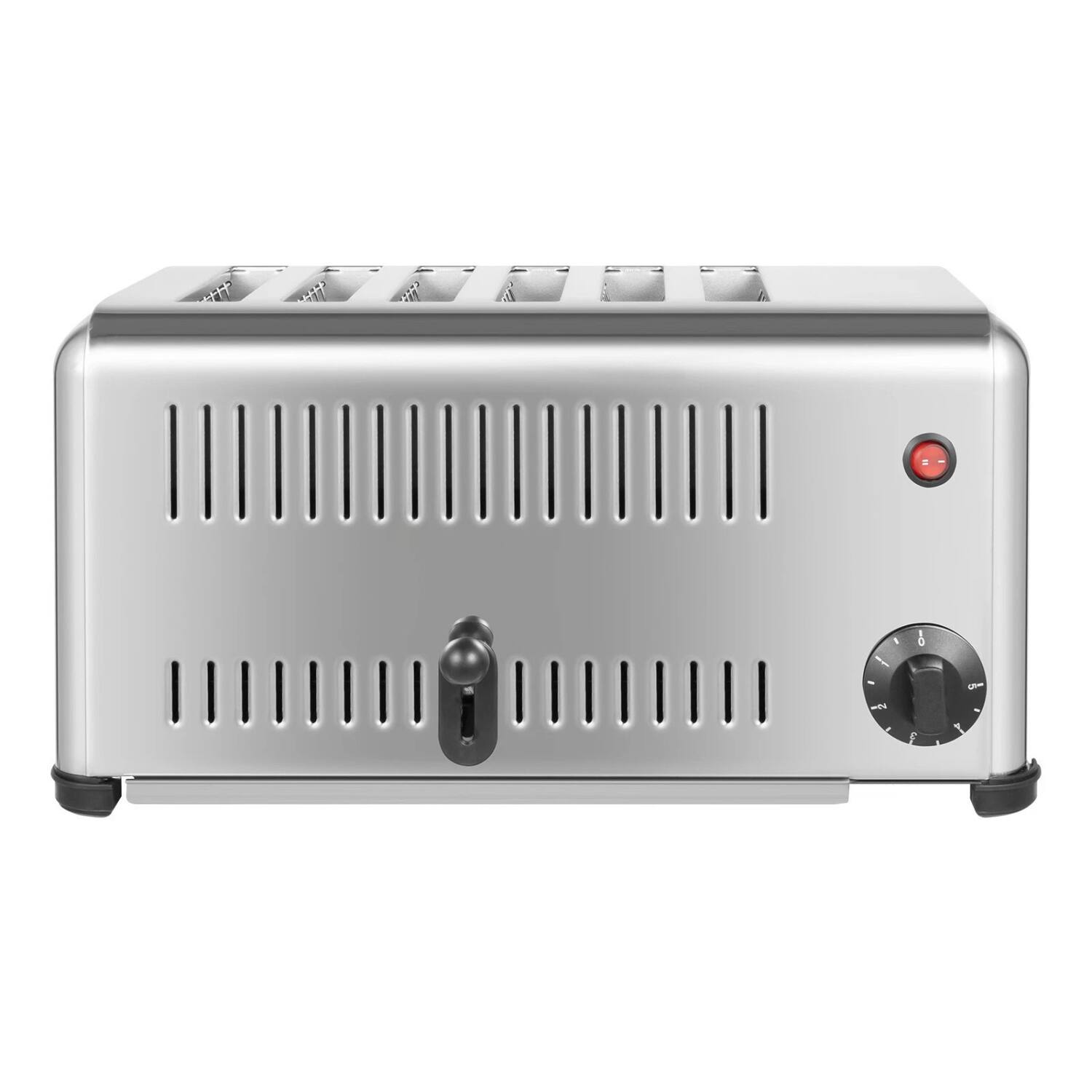 Angle. Stock Preferred - 6-Slot Commercial Stainless Steel Toaster - Silver.
