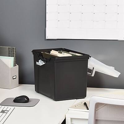 Alt View 5. Staples - File Box File Portable Tote, Letter Size  - Black.