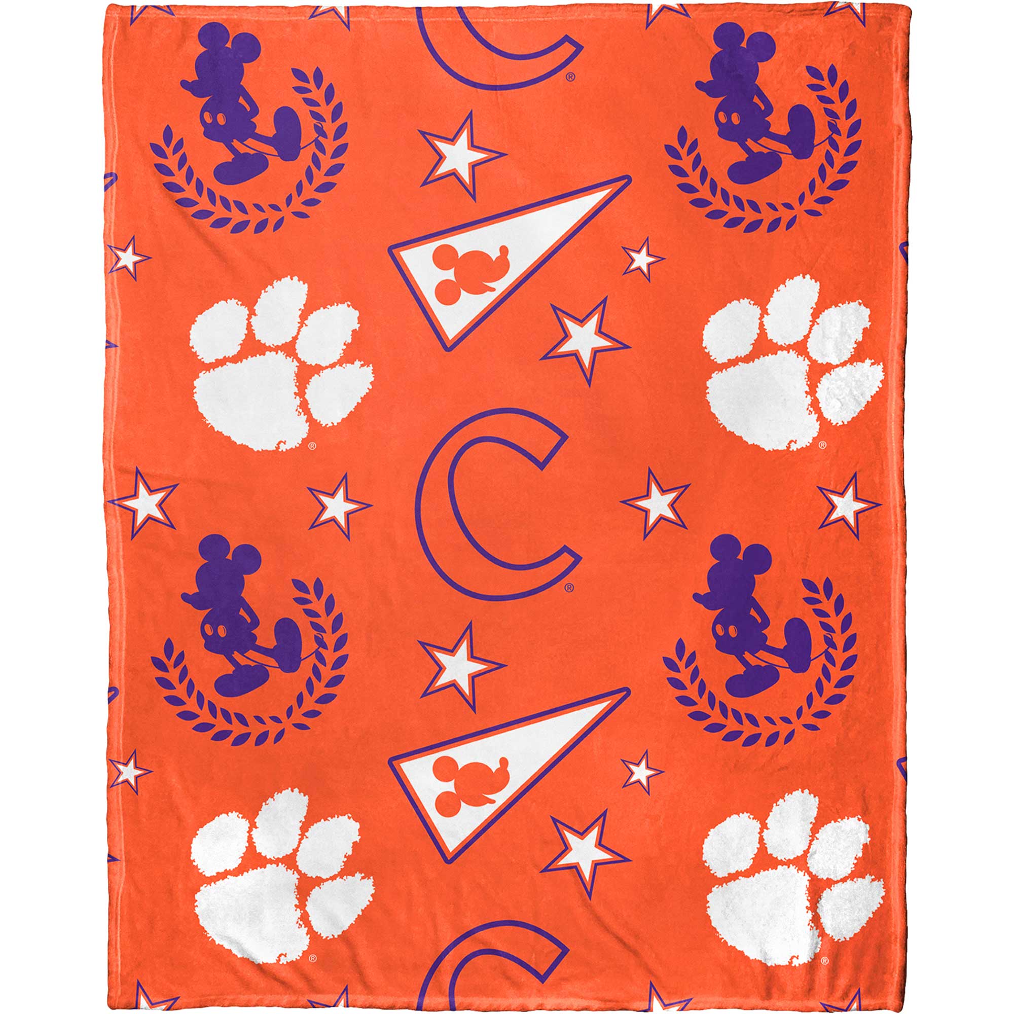 Alt View 1. Northwest - Clemson Tigers Mickey Hugger Pillow & Silk Touch Throw Set - Multicolor.