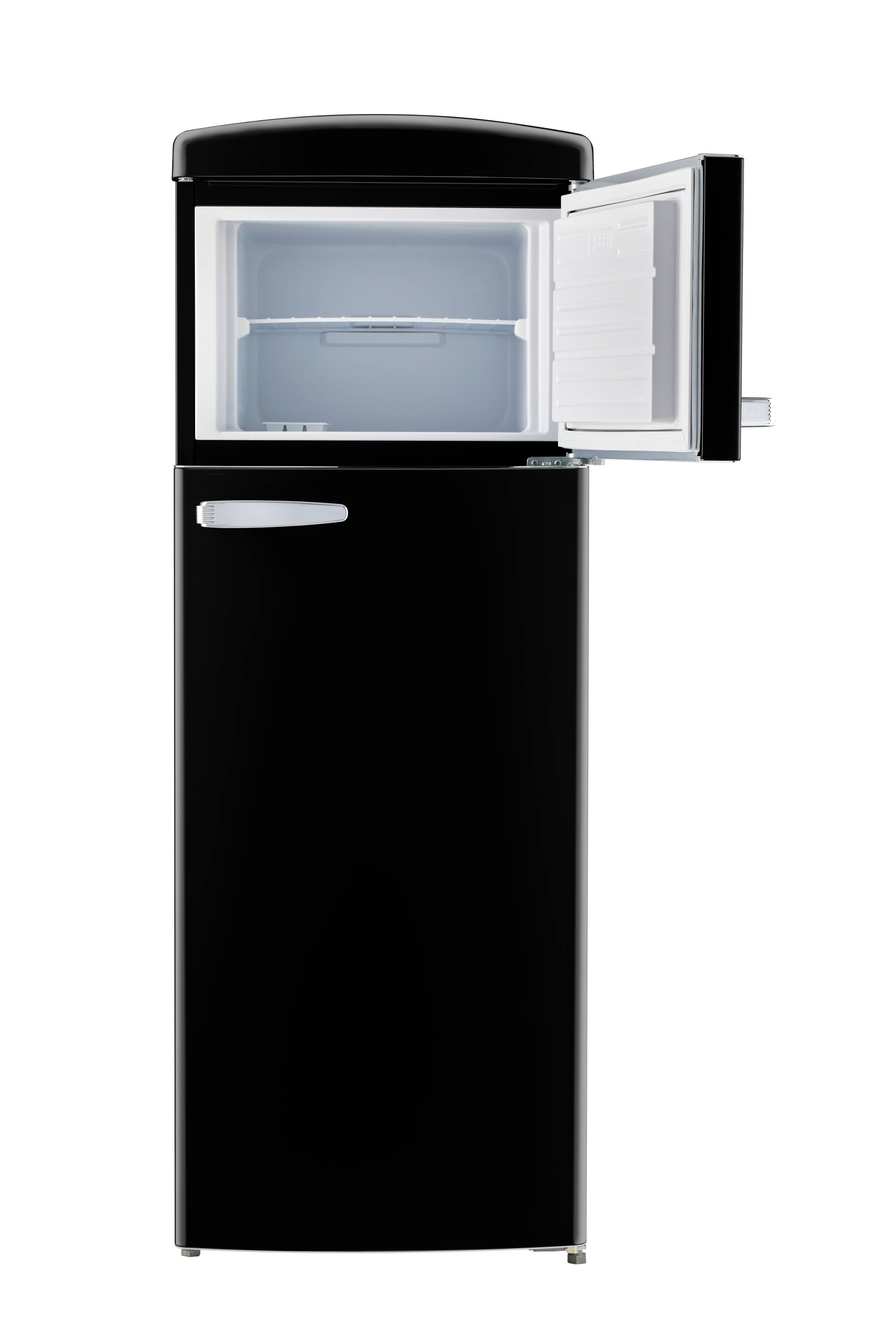 Alt View 5. Unique Appliances - Classic Retro 7.5cu.ft Compact Top Freezer Refrigerator - Midnight Black.