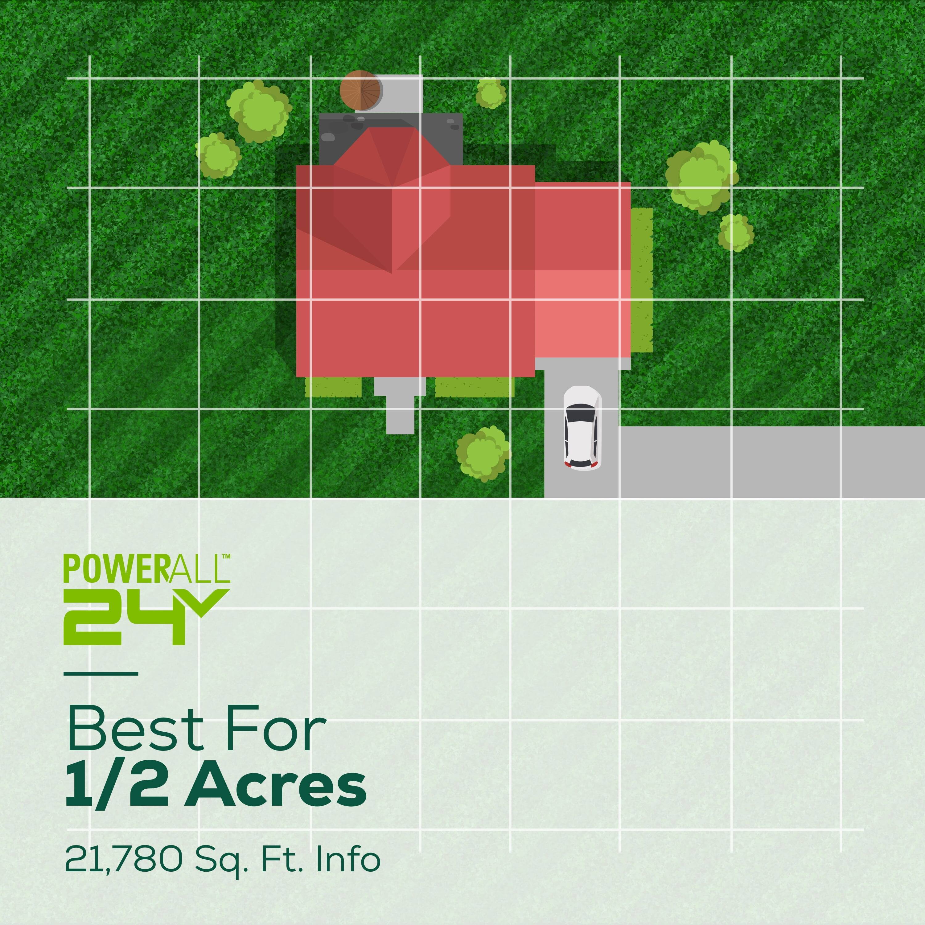 POWERALL 24V  
Best For 1/2 Acres  
21,780 Sq. Ft. Info