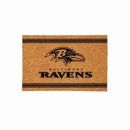 Evergreen Enterprises - Baltimore Ravens 24" x 36" Outdoor Monochrome Team Logo Coir Mat - Brown