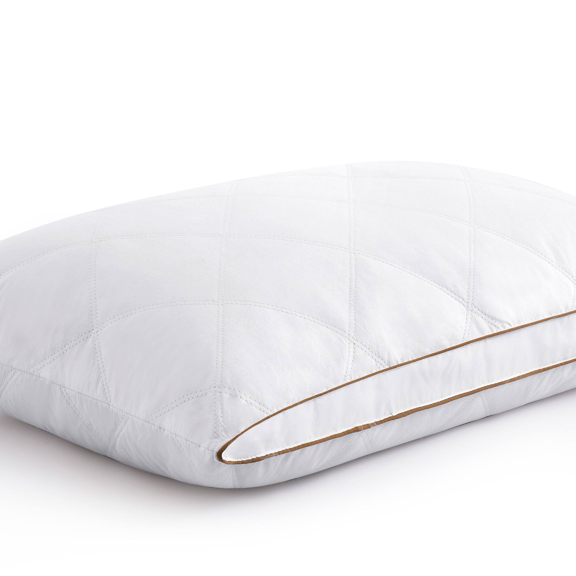 Alt View 2. Peace Nest - Peace Nest Gusseted Goose Down Feather Pillows Set of 2 - White.