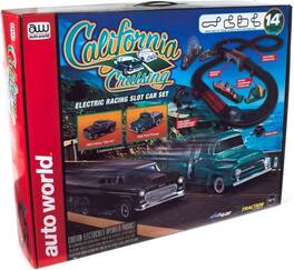 PopMarket - Auto World - California Cruising: The Pacific Coast Highway HO Slot Car Race Set 14' - COLLECTIBLES - Multicolor