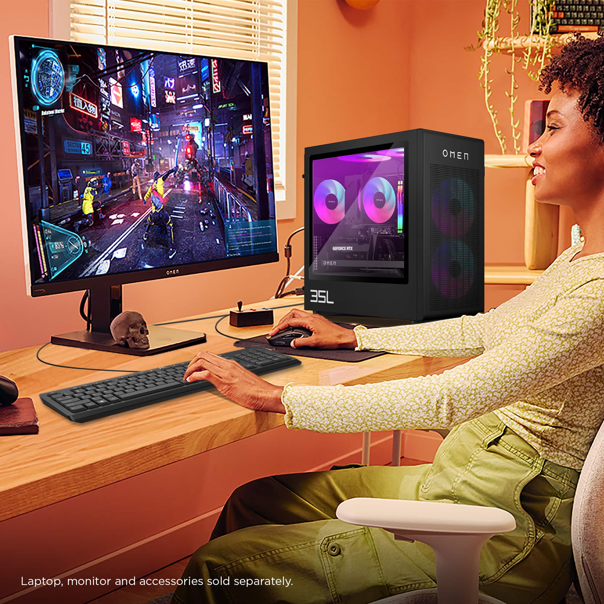 Laptop, monitor and accessories sold separately.