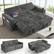 Front. Dyonery - 91" Sectional Sleeper Sofa Bed with Pull Out Bed, Oversized Loveseat Sleeper Sofa with Reclining Backrest - Grey.