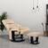 Alt View 6. Homcom - Massage Recliner Chair with Ottoman: 360° Swivel & Footstool, 10 Point Vibration PU Leather w/Side Pocket - Beige.