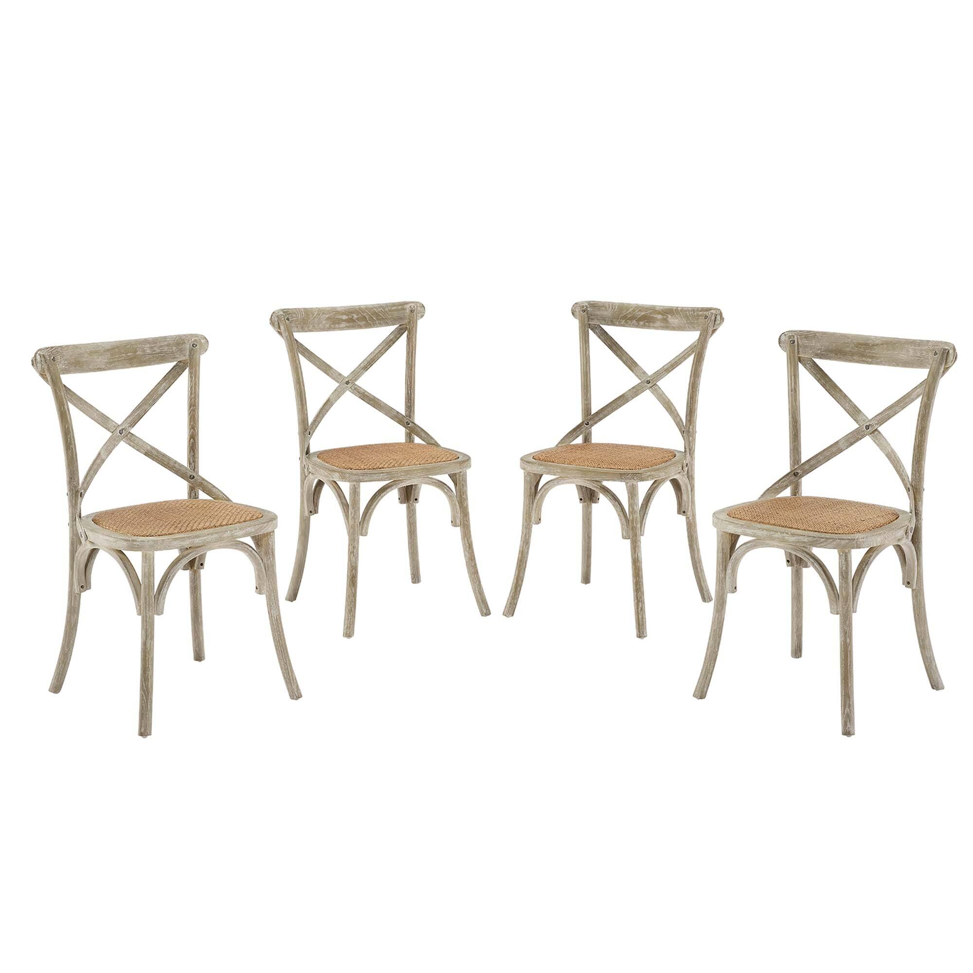 Angle. Modway - Gear Dining Side Chair Set of 4 - Gray.