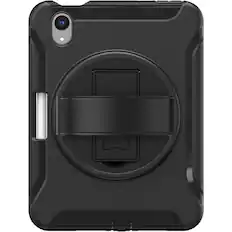 Front. SaharaCase - Protection Hand Strap Series Case for Apple iPad mini (A17 Pro) and Apple iPad mini (6th Generation 2021) - Black.