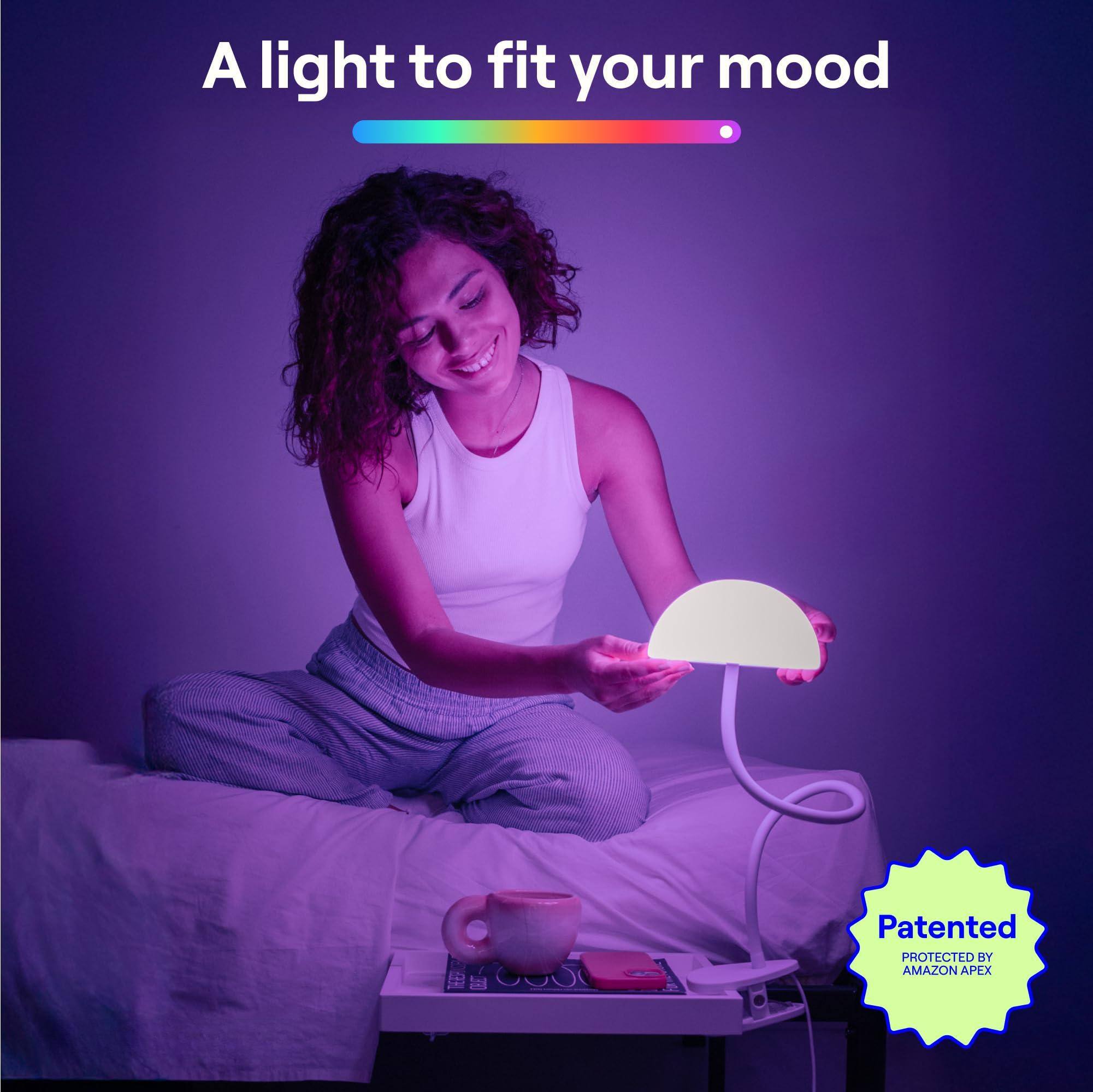 MAGICAL RUBS Shroommate Clip On Light And Bed Headboard Lamp Bedside ...