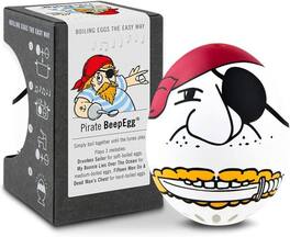 BrainStream - Pirate BeepEgg Musical Egg Timer, 3 Tunes for Soft Medium Hard-Boiled - White