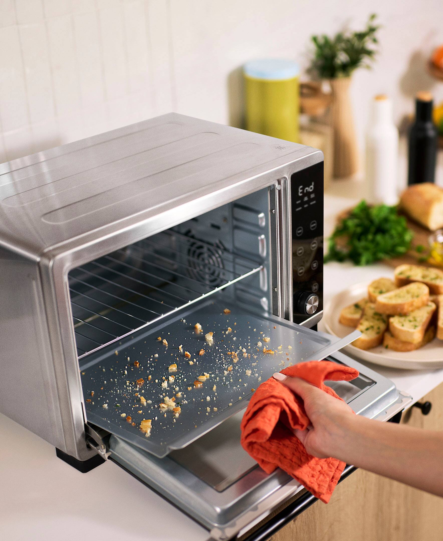 Alt View 1. bella PRO - 6-Slice Air Fryer Toaster Oven - Stainless Steel.