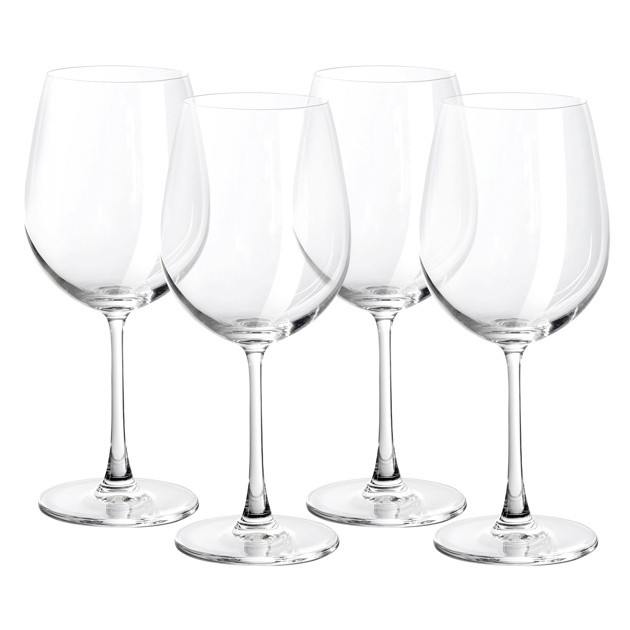 Front. Martha Stewart - Martha Stewart  Everyday 4 Piece 20oz Red Wine Glass Set - Clear.