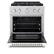 Angle. ZLINE - 30" Paramount Gas Range w/ 4 Burner Cooktop & Convection Oven w/ White Matte Door (SGR-WM-30) - White.