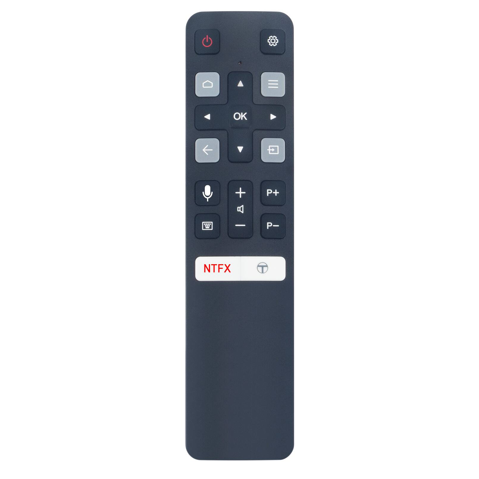 Front. VINABTY - New XRC802V-FUR6 Replace Remote Fits for TCL TV 32S6500 32S6500S 32S6800 32S6800S 32S6510S 32S615 32S60A 32S65A - Black.