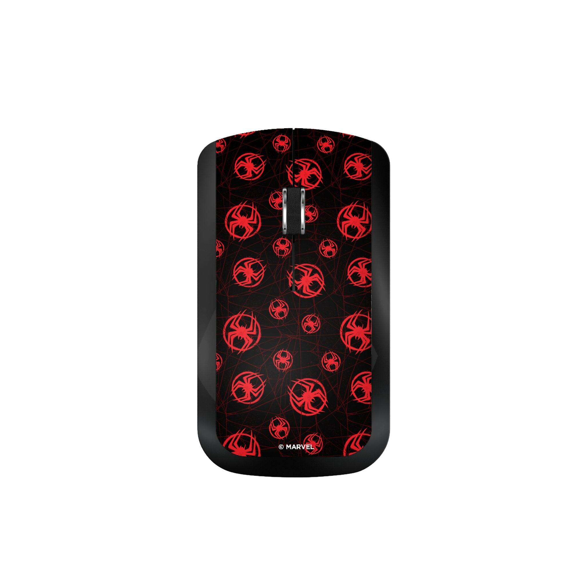 Keyscaper - Marvel Pattern Wireless Mouse - Wireless - Miles Morales