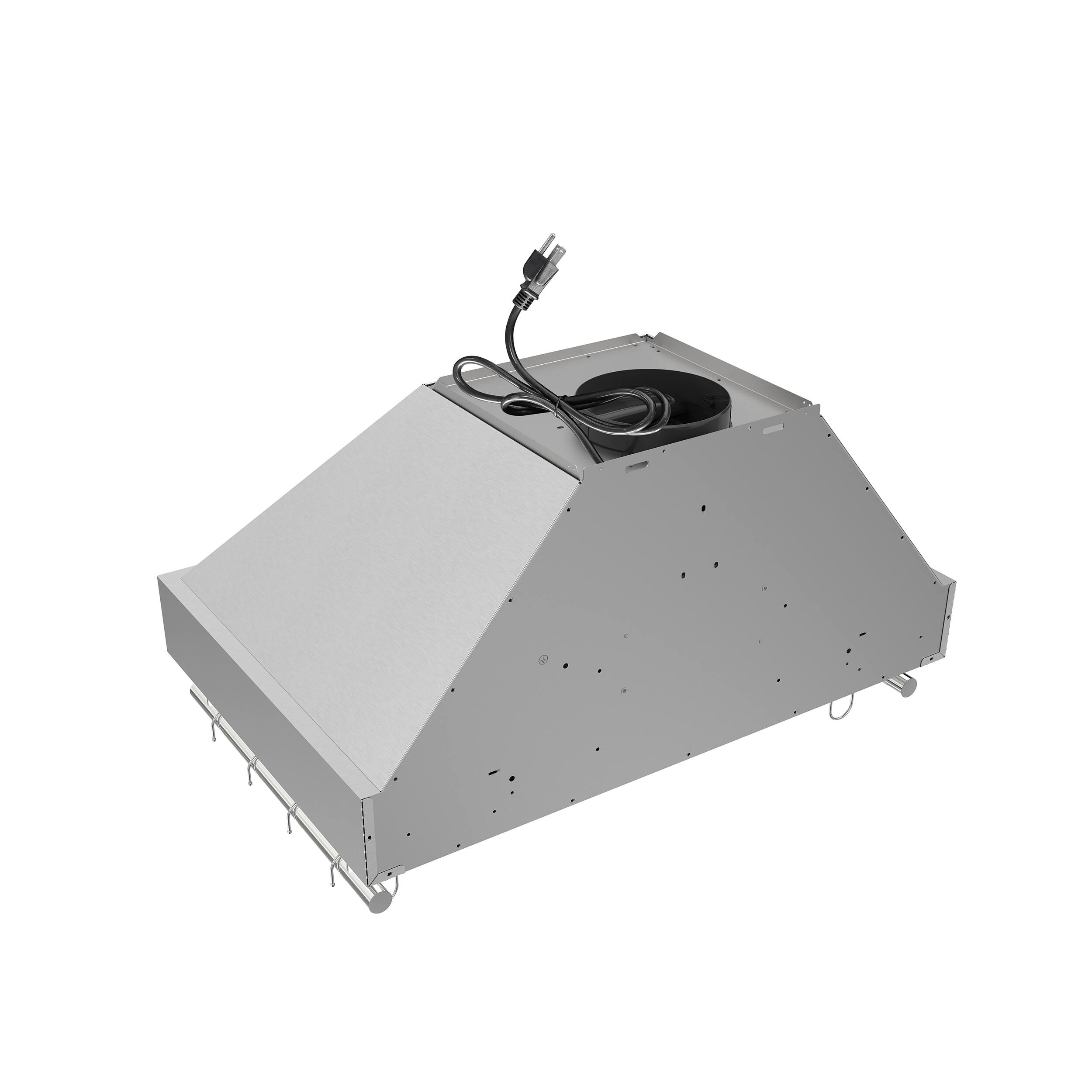 Left. Forno Appliances - Venezia 30" Wall-Mounted Range Hood with Touch Controls and Baffle Filters - Stainless Steel.