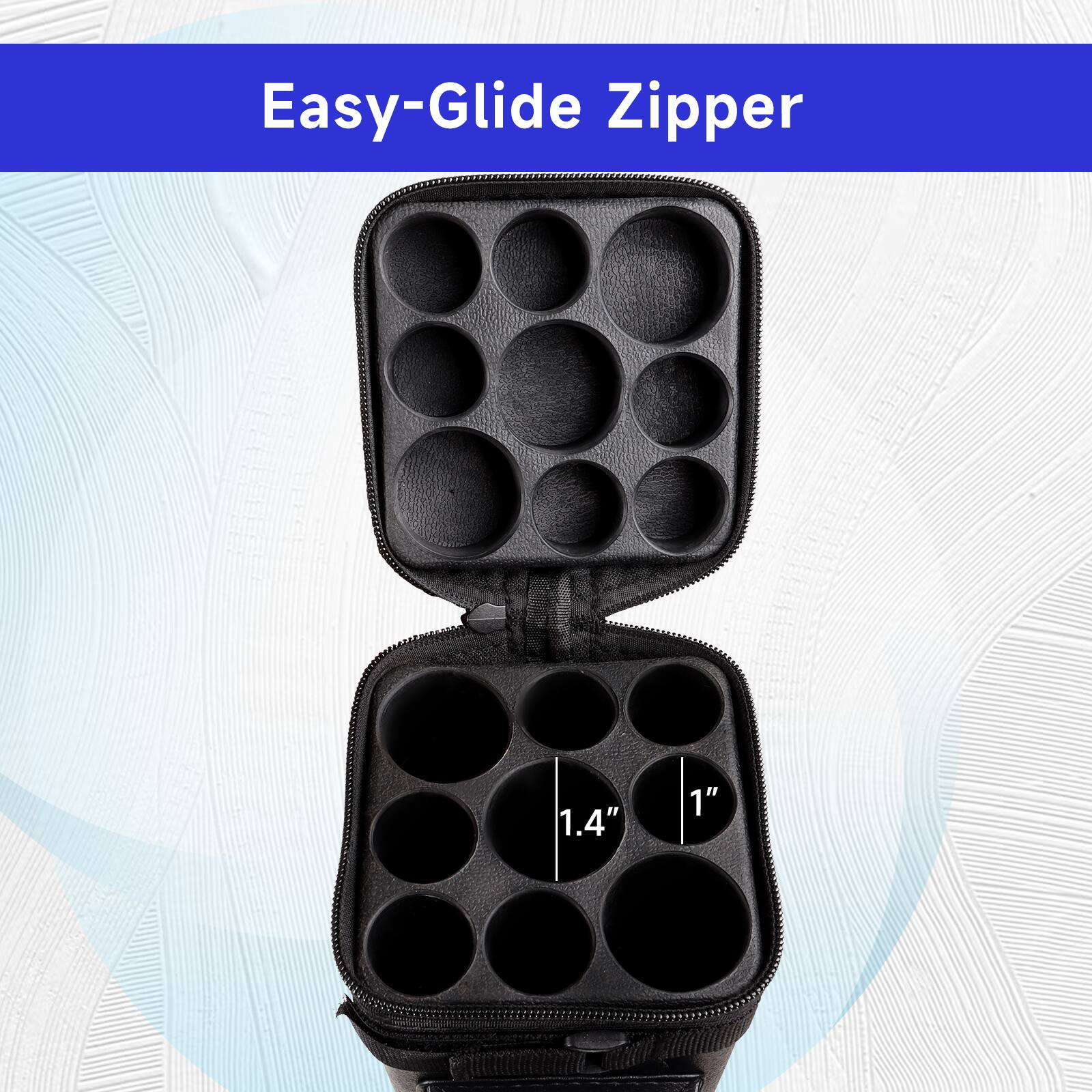Easy-Glide Zipper, 1.4", 1"