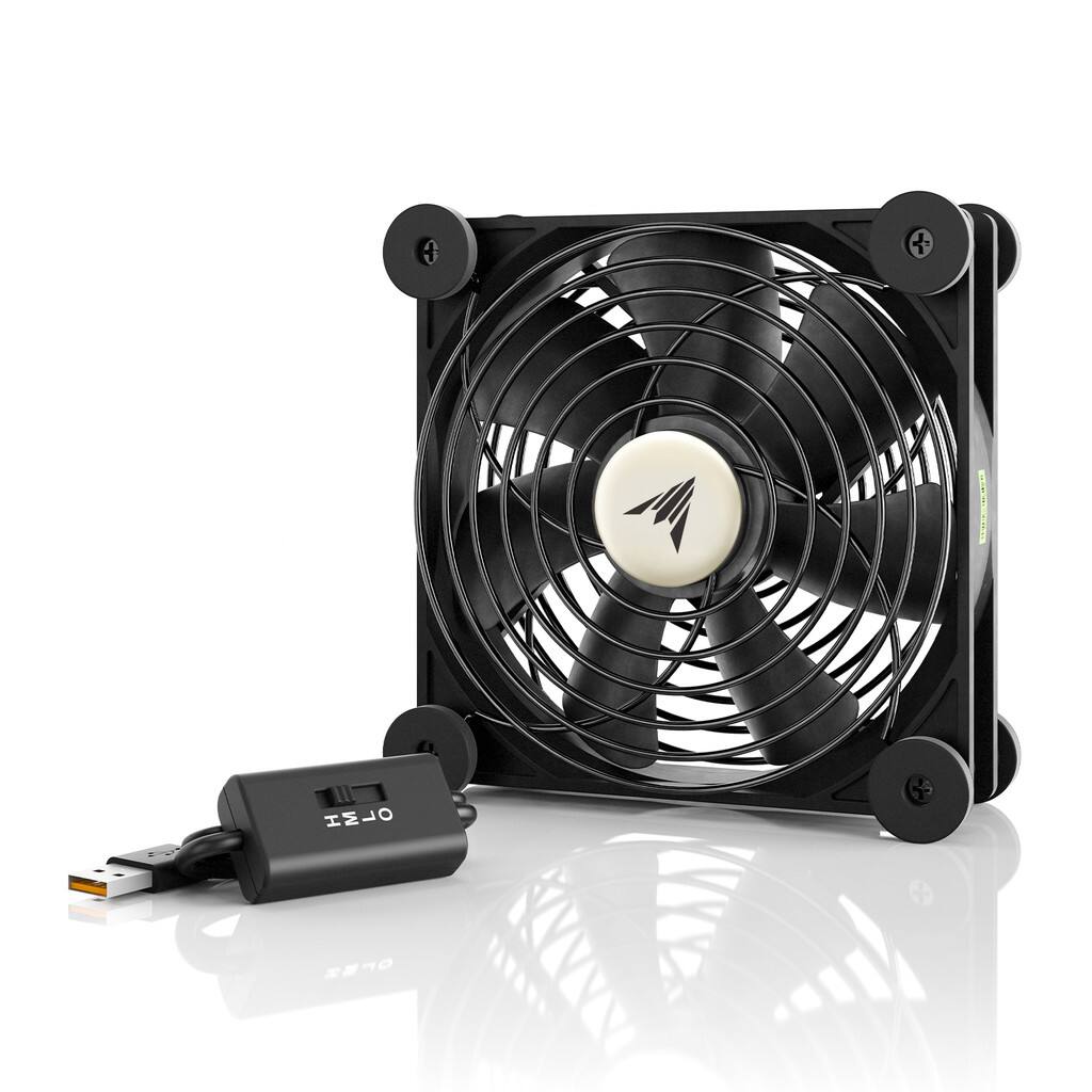Front. AC Infinity - USB Cooling Fan 120mm - Black.