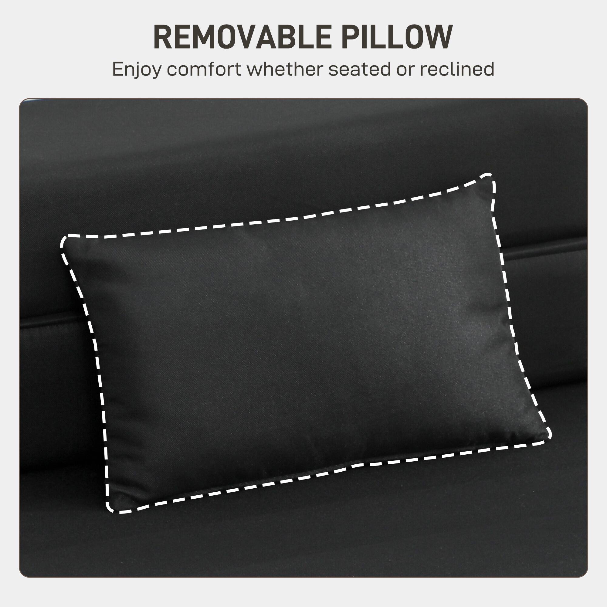 REMOVABLE PILLOW  
Enjoy comfort whether seated or reclined