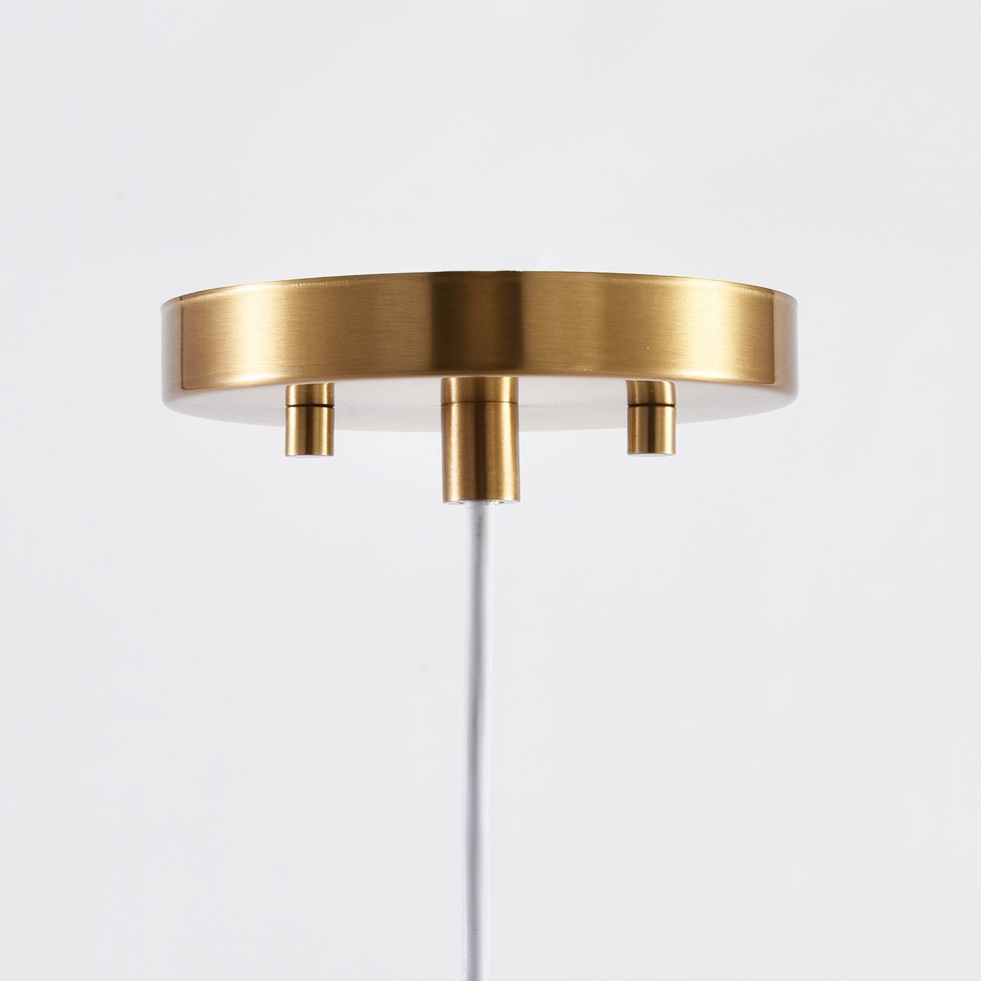 Alt View 10. Parrot Uncle - Modern 1-Light Hanging Pendant Light with Wood and Brass Accents - White.