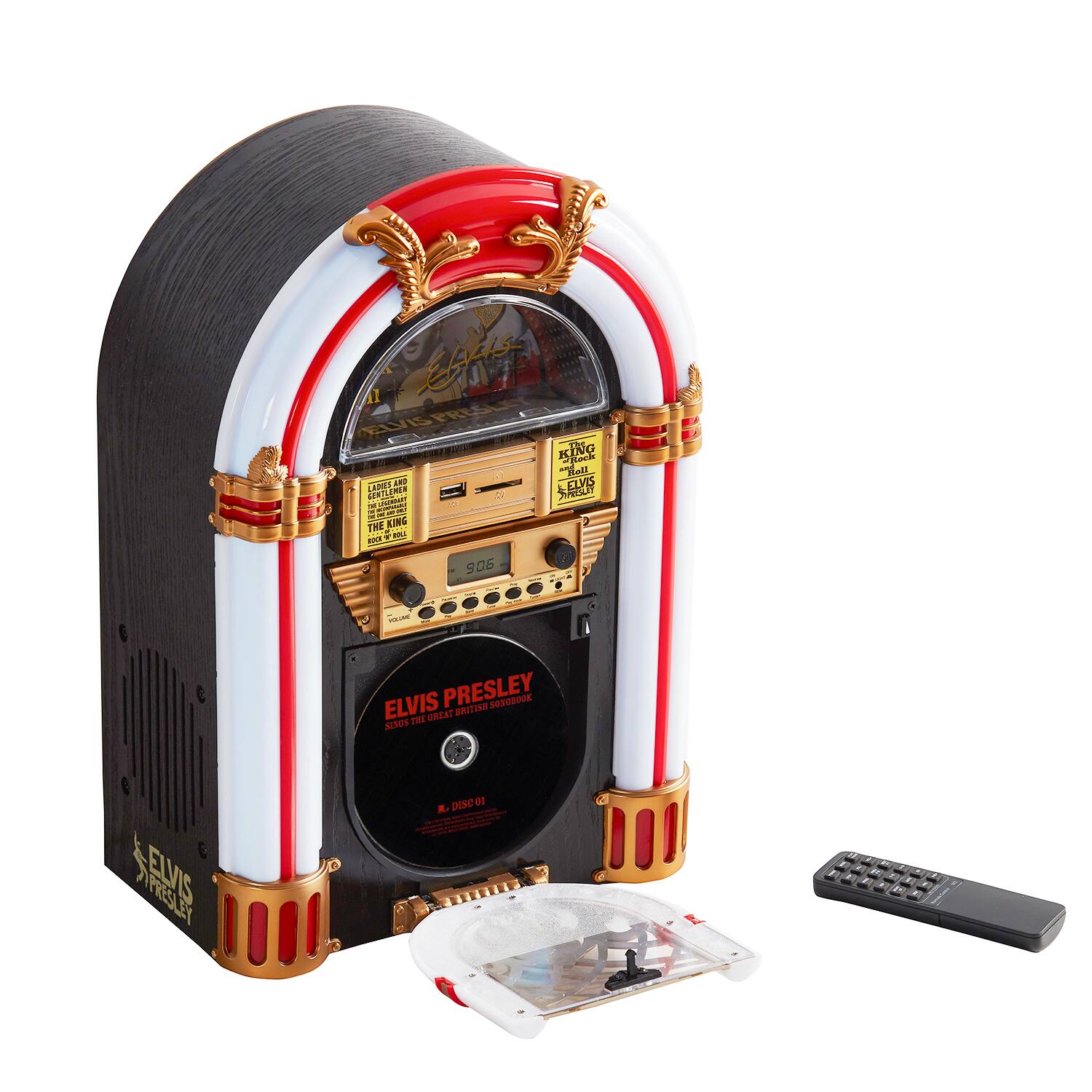 エルビス・プレスリー ジュークボックス Arkrocket x Elvis Presley Mini Jukebox/Tabletop CD Player