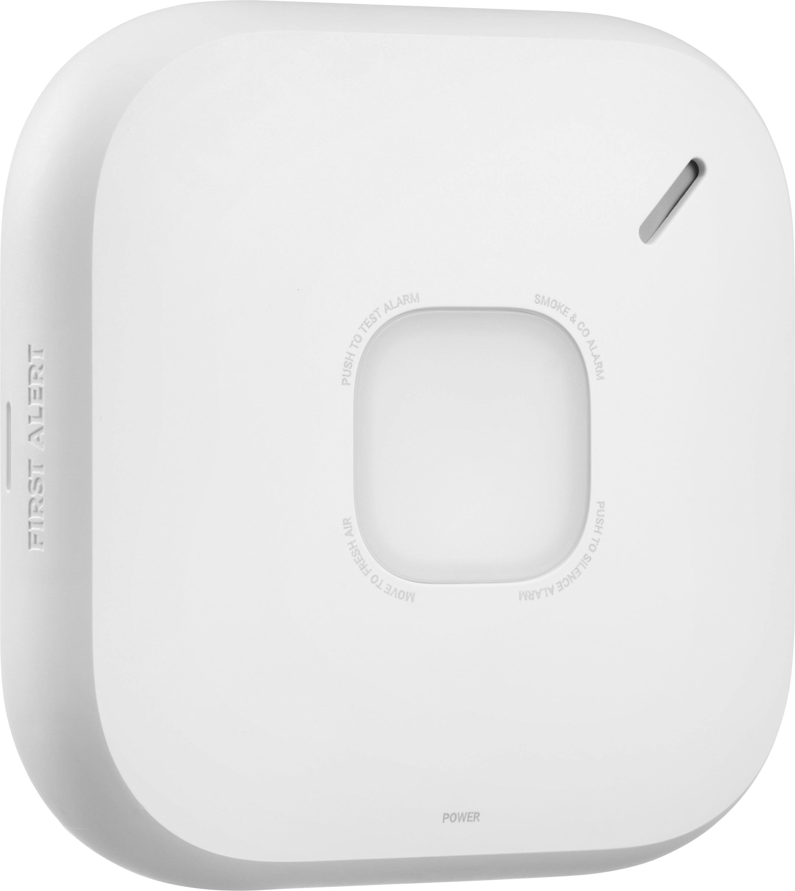 Alert First Alarm Test to Push Air Fresh to Move Smoke & Alarm Push to Alarm Silence Power.