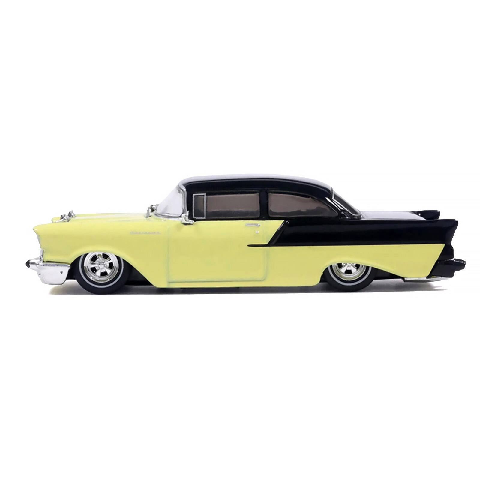 Alt View 1. IXO - 1957 Chevrolet One-Fifty Lowered Colonial Cream and Onyx Black 1/64 Diecast Model Car by IXO Models.
