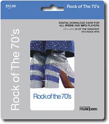 Front Large. SonyBMG - Platinum Musicpass Rock of the '70s Digital Music Download Card.